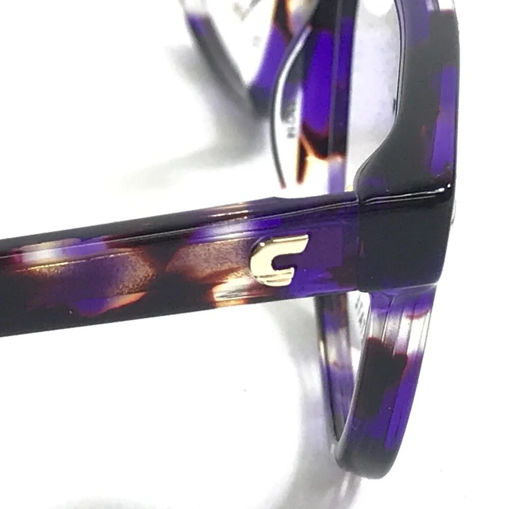 Carrera Eyeglasses Frames 3008 HKZ Purple Tortoise Cat Eye Full Rim 53-14-140